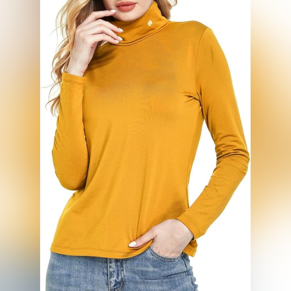 SSLR Mustard Yellow Thermal Turtleneck